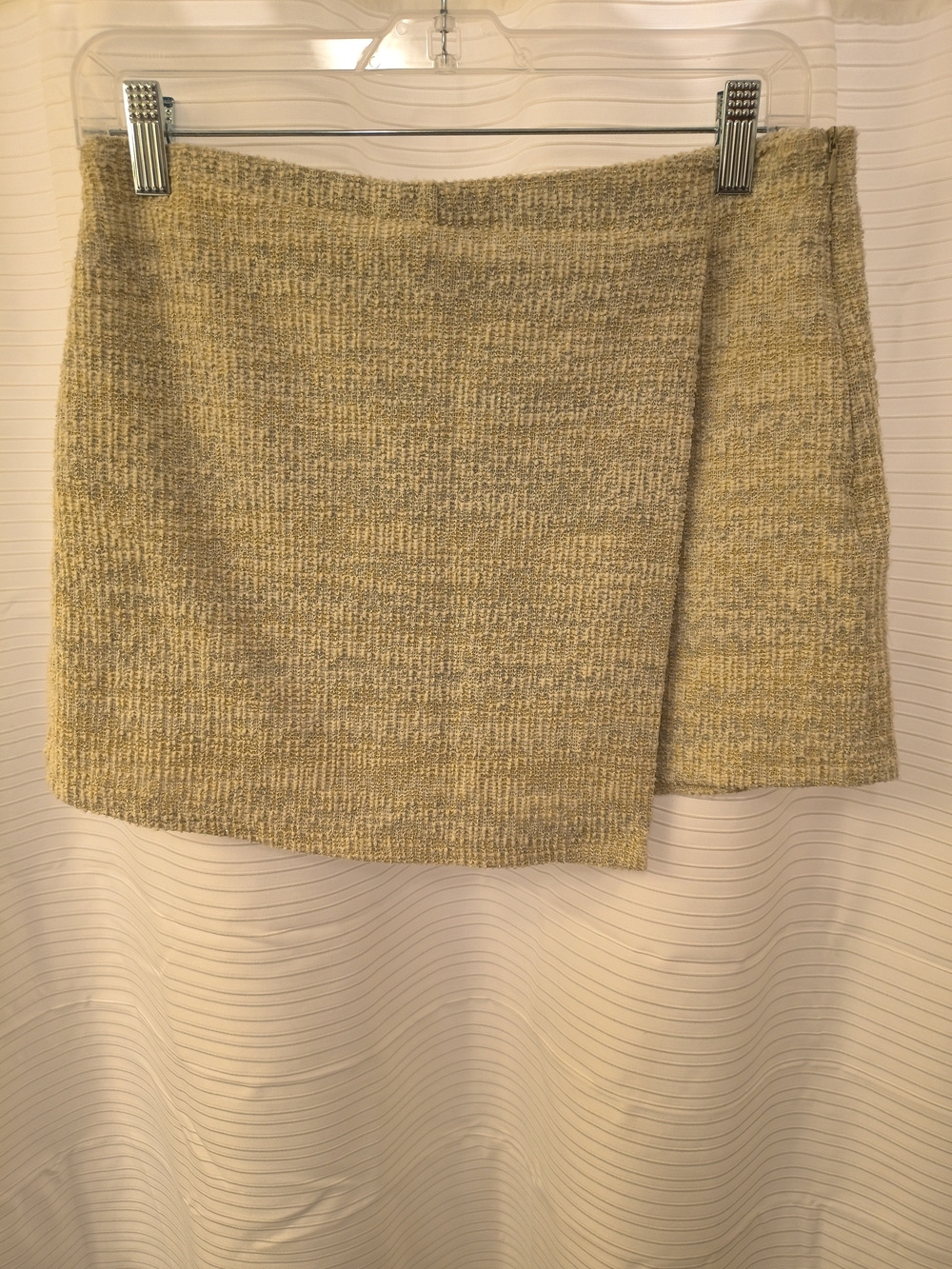 Classic Bouclé Mini Skirt in Light Beige